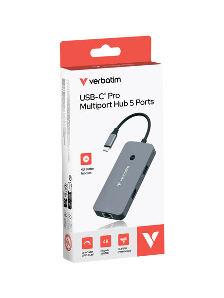 EAN 0023942321507 - Verbatim CMH-05 USB Tipo C 5000 Mbit/s Plata imagen 7