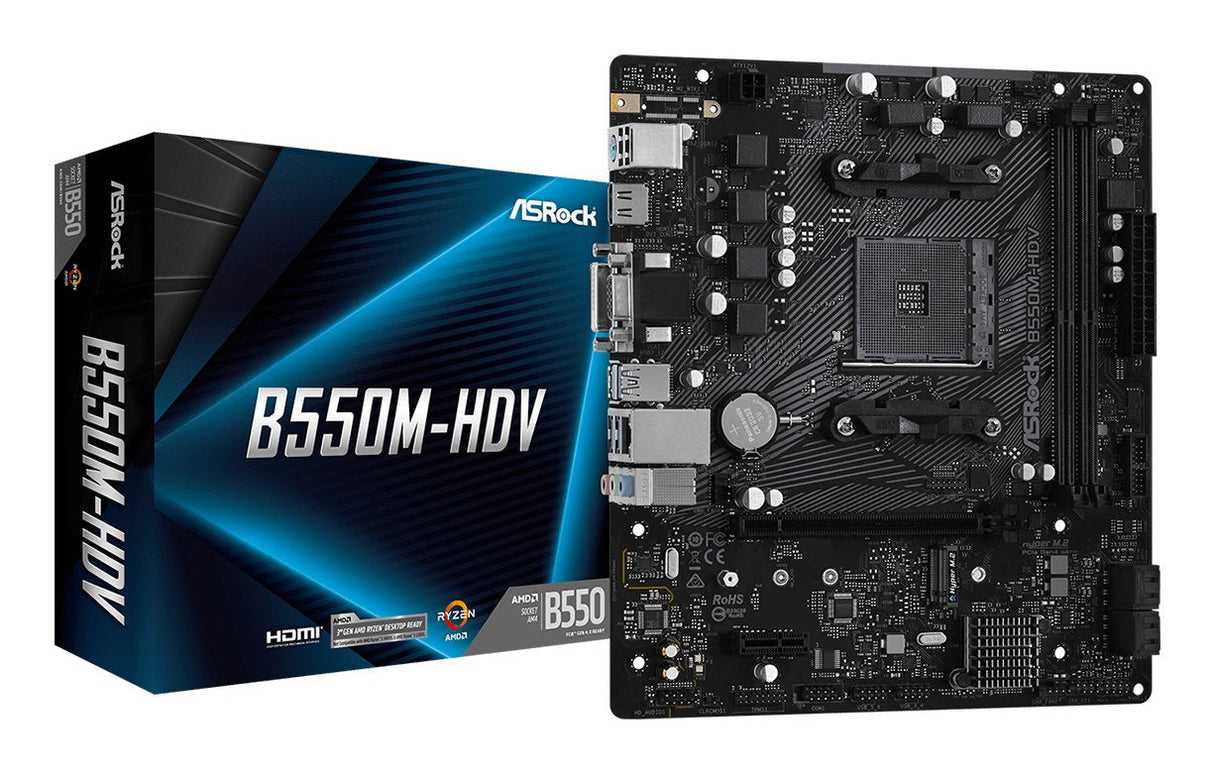 EAN 4710483931635 - Asrock B550M-HDV AMD B550 Zócalo AM4 micro ATX imagen 1