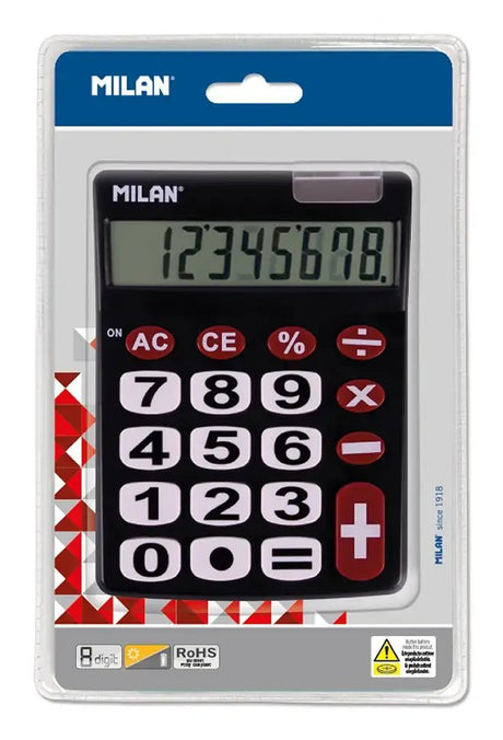 EAN 8411574012023 - Milan 151708BL calculadora Escritorio Calculadora básica Negro imagen 3