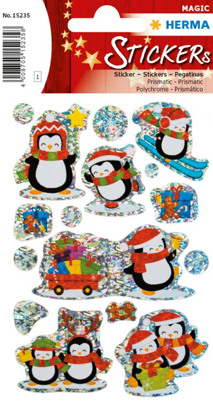 EAN 4008705152358 - HERMA 15235 etiqueta decorativa engomada Papel aluminio Multicolor Permanente 8 pieza(s) imagen 1