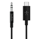 Belkin Rockstar 3.5mm Audio Cable With Usb-C Connector Cable De Audio Usb C 3,5mm Negro