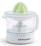 EAN 8436044535826 - Orbegozo EP 1510 Exprimidor eléctrico de tomates 25 W Verde, Transparente, Blanco imagen 1