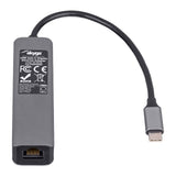Akyga Hub Usb Tipo C To 3x Usb 3.0 Ak-Ad-66 Network Card 10 100 1000 15cm
