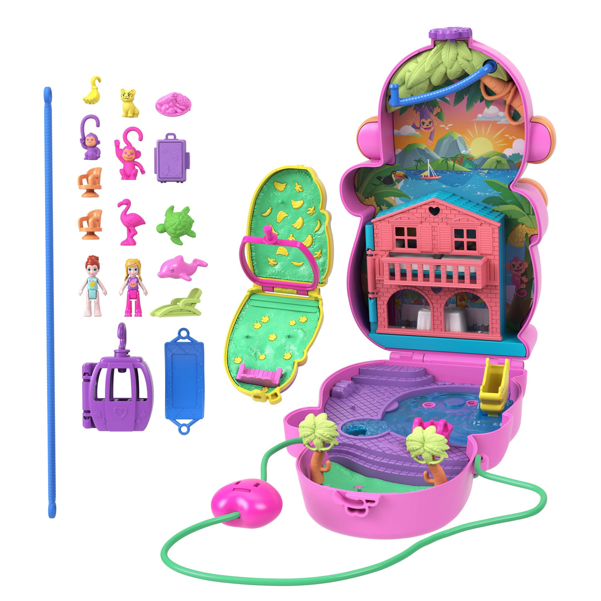 Cofre Bolso Mama Mono Y Bebe Polly Pocket