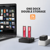 Adsa-M2c22l Base De Conexión Usb-C 3.2 Gen2x2 - 2 X Nvme M.2 20gbps