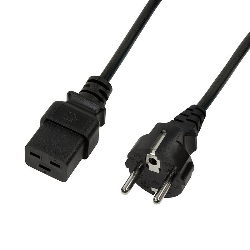 Logilink Power Cable, Cee 7 7 To Iec C19, Negro, 3 M
