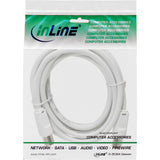 Cable De Antena Inline 2x Apantallado Ultra Baja Pérdida >75db Blanco 1m