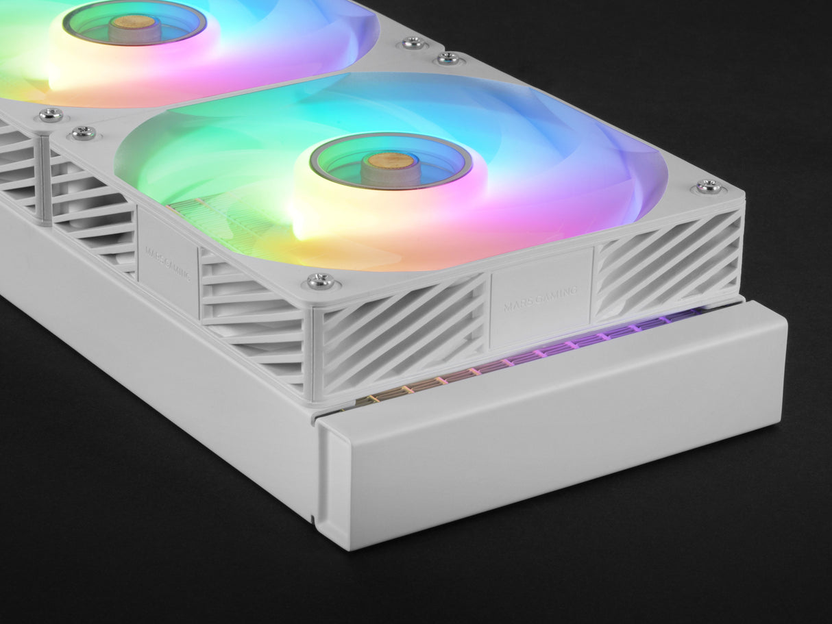 Refrigerador Liquido Cpu Mars Gaming Ml-Visionpro240w  Todo En Uno 12 Cm Blanco 1 Pieza