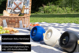 86679 Breezy Bowl Akku-Ventilator Bl 6w 3 Geschwindigkeitsstufen Ø9cm