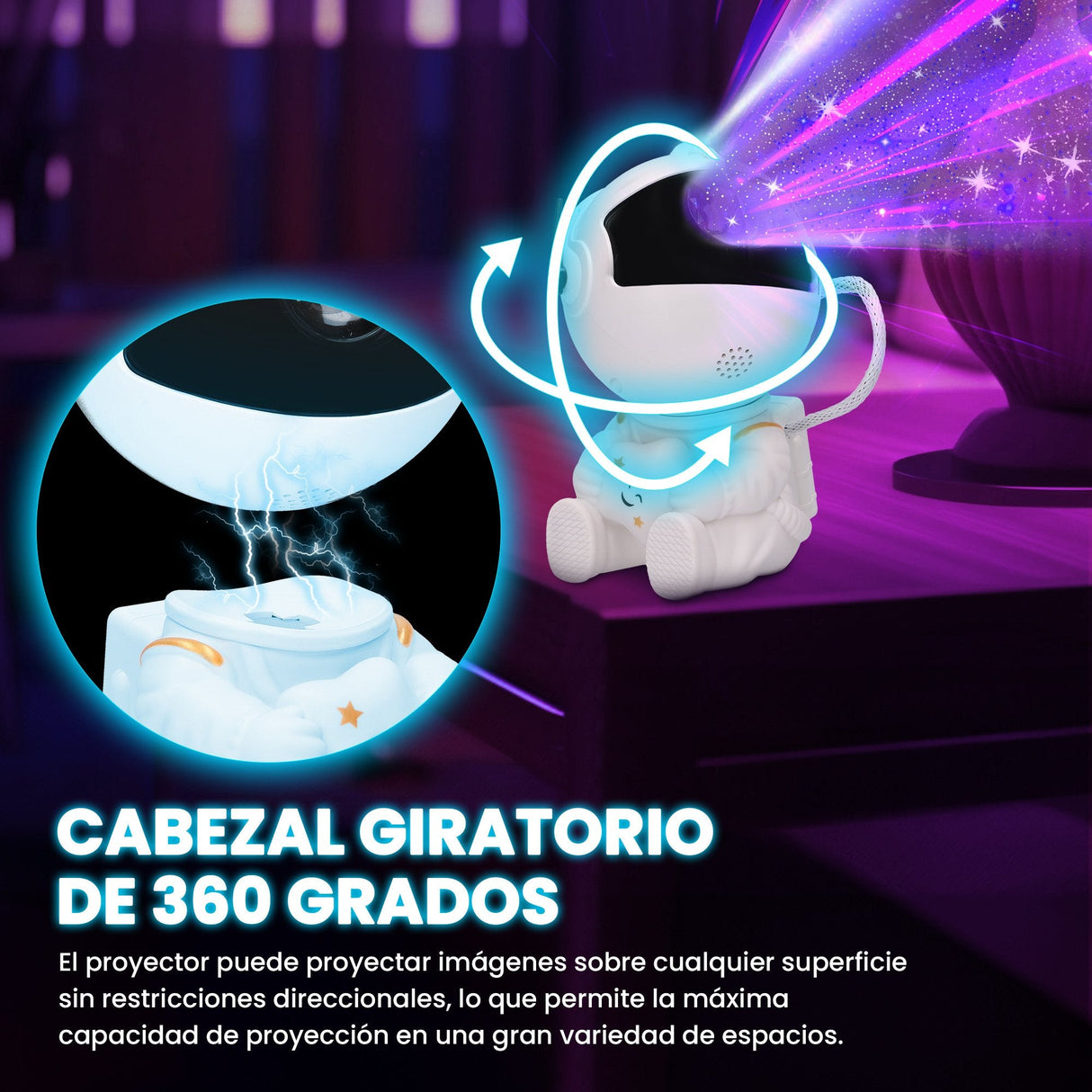 Extralink Home Mini Astronauta Projektor Gwiazd 03
