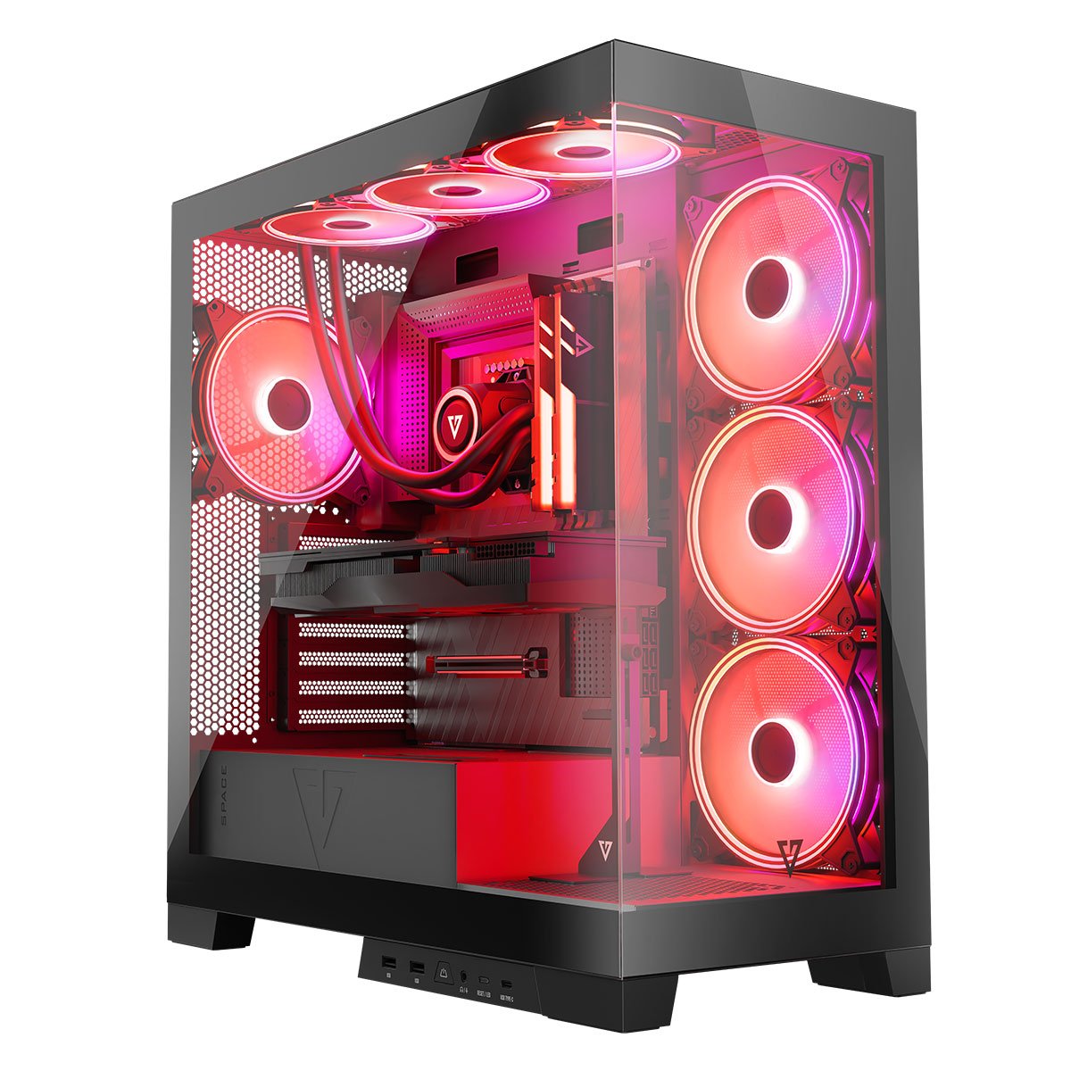 Caja  Pc Modecom  Volcano Space Apex Argb  Midi Usb 3.0 X 2  Cype-C
