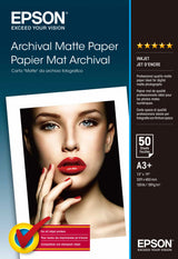 Epson Papel Inkjet Archival Matt A3+ 50 Hojas