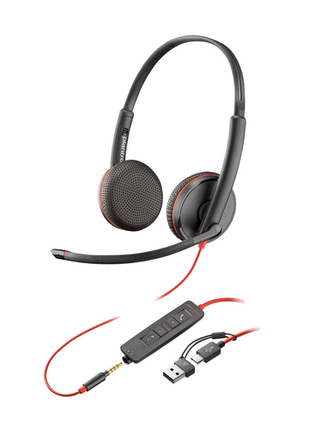 EAN 0197498433080 - HP Poly Blackwire 3225 Stereo USB-C Headset +3.5mm Plug +USB-C/A Adapter (Bulk) Alámbrico Diadema Oficina imagen 3