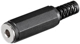 Conector Jack 3.5" Hembra St Con Proteccion Negro