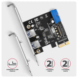 Pceu-232rs Kontroler Pcie 2+2x Port Usb 3.2 Gen 1, Uasp, Sp & Lp 15-Pin Sata Cargador