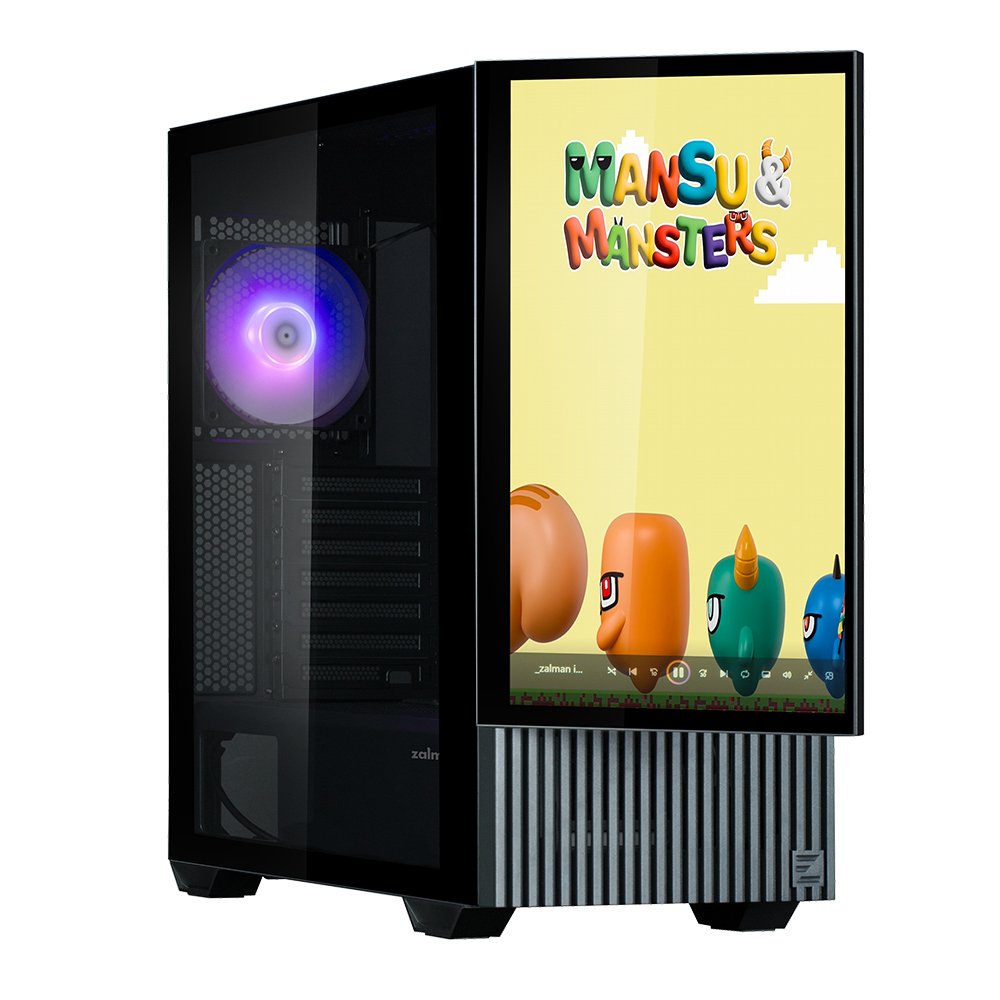 Caja Pc Zalman Z10ds Black Atx Mid Tower Argb Fan