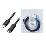 Usb 2.0 Type-C Cable, C M To C F, 480 Mbps, 60w, Negro, 3 M