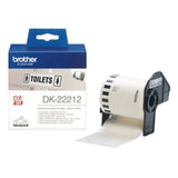 Brother Dk-22212,Adhesivo Permanente,Blanco,Rollo (6,2 Cm X 15,2 M) Cinta,Para Brother Ql-1050, 1060, 500, 550, 560, 570, 580, 650, 700, 710, 720, 820