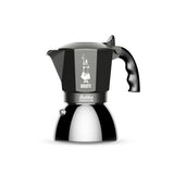 Bialetti Brikka Induction Cafetera Italiana Negro, Acero Inoxidable 4 Tazas