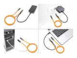 Delock 80415 Cable De Red Rj45 Con Función De Buscador De Puerto Usb Type-C Self Tracing Cat.6a S/Ftp 7,5 M Naranja