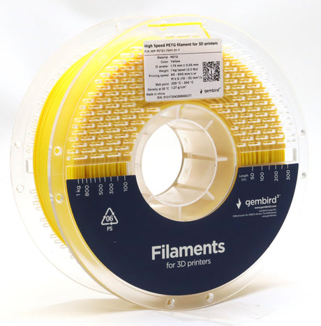 EAN 8716309131735 - Gembird 3DP-PETG1.75HY-01-Y material de impresión 3d Polietileno tereftalato glico (PETG) Amarillo 1 kg imagen 2