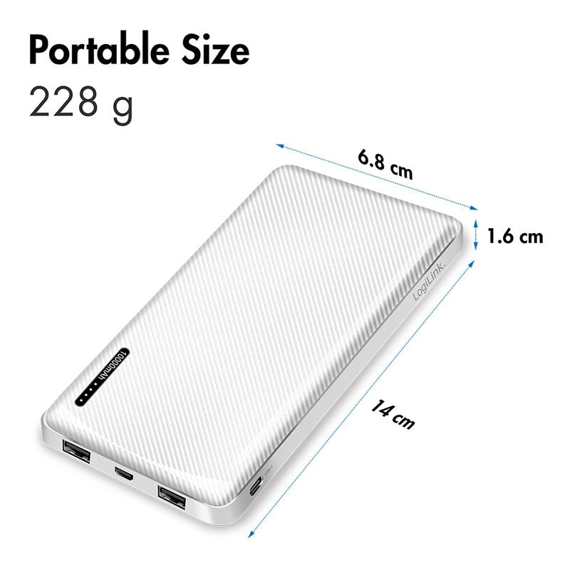 EAN 4052792074024 - LogiLink PA0328WRF batería externa 10000 mAh Blanco imagen 4