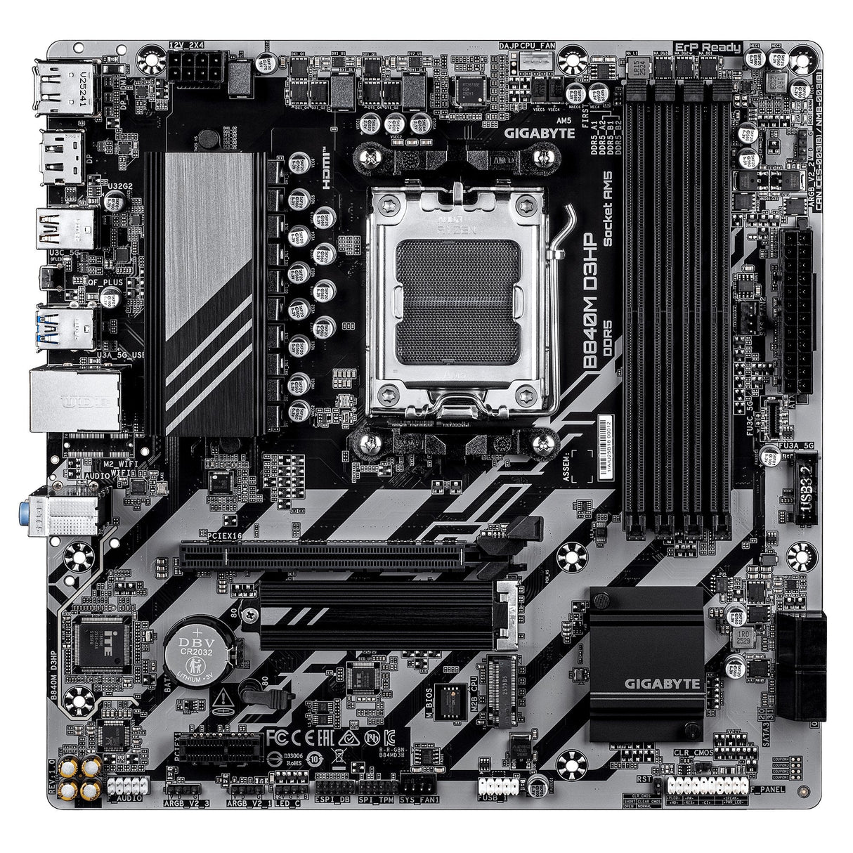 Placa Base Gigabyte B840m D3hp Am5 4xddr5 4xsata 2xm.2  B840m D3hp