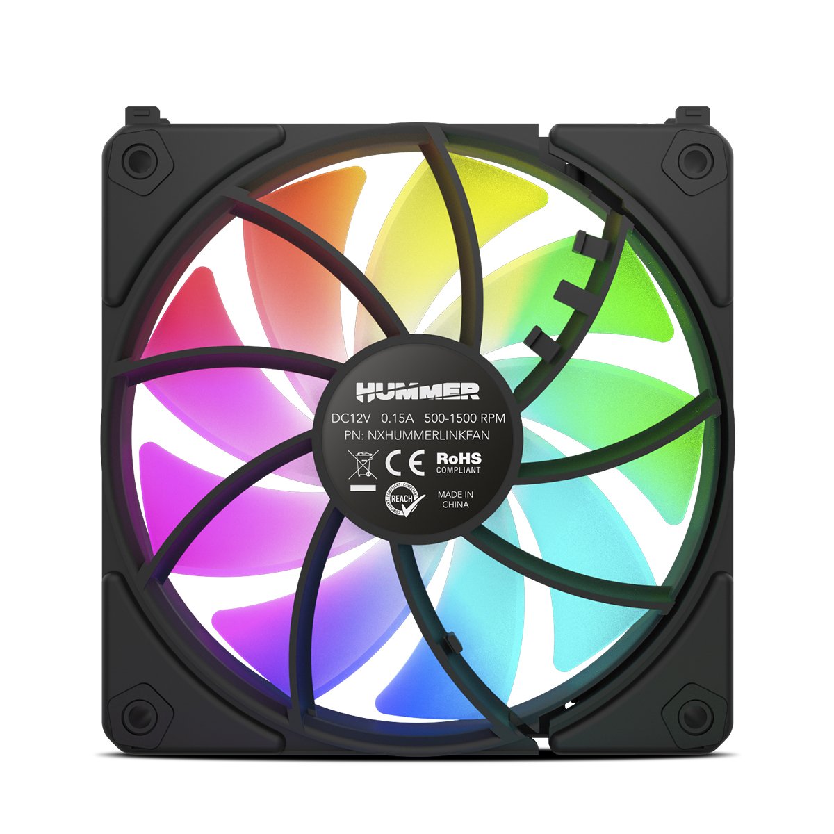 Nox Ventilador Hummer Easylink  Argb Negro Único