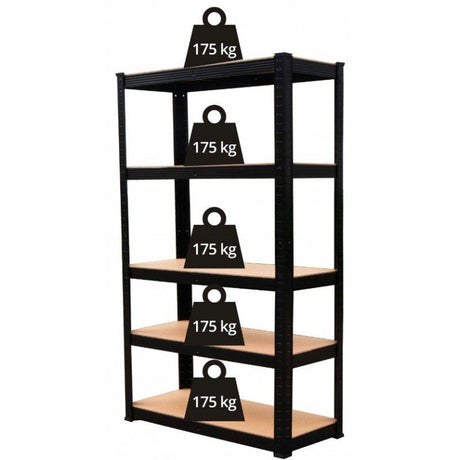 EAN 5902838469880 - Topeshop REGAŁ P9030 CZARNY soporte para almacenar herramientas de jardín Independiente Acero galvanizado imagen 4