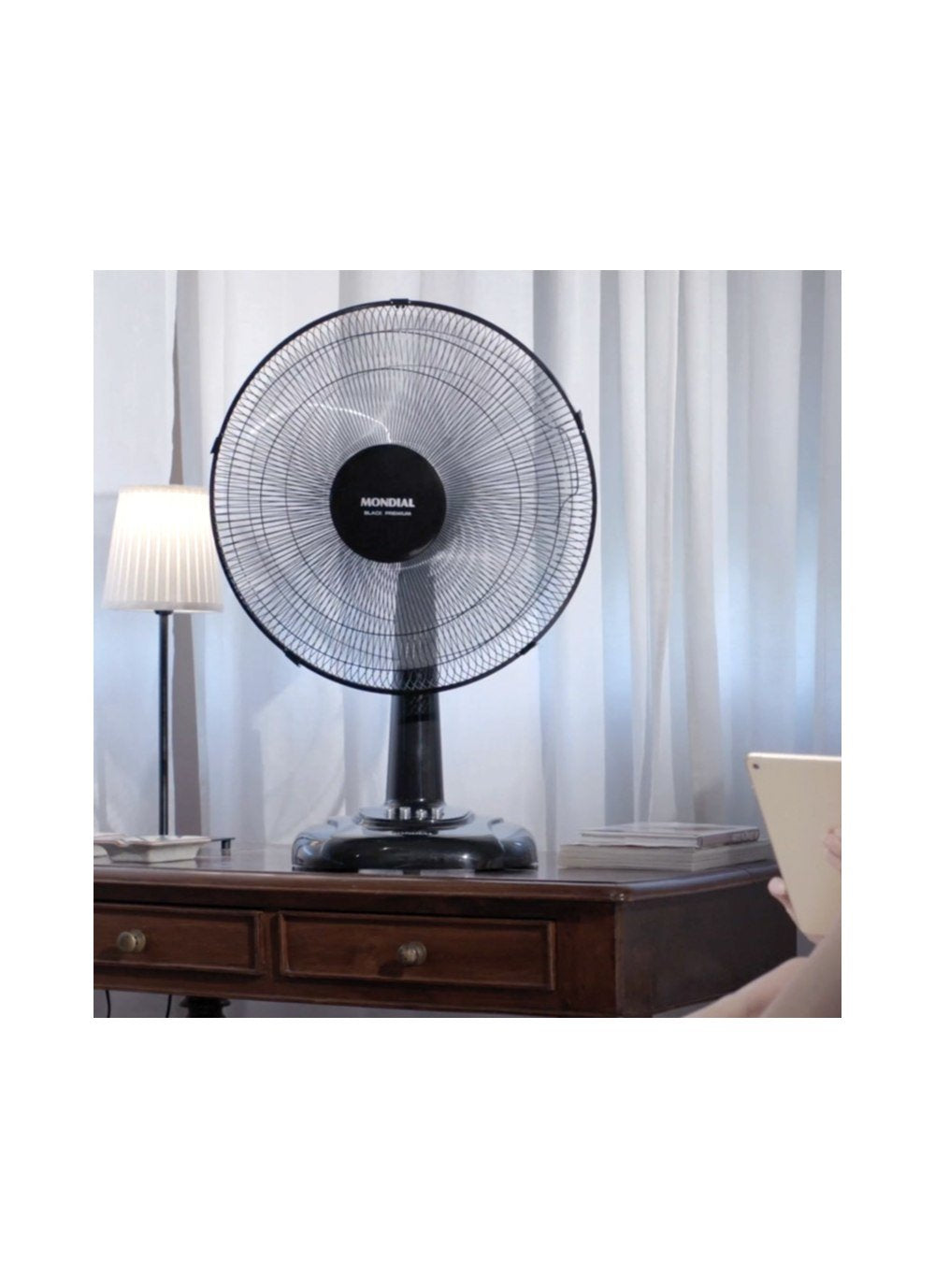 Ventilador De Sobremesa Mondial V67 Turbo Fan 75w 6 Aspas 40cm 3 Velocidades Oscilante Silencioso