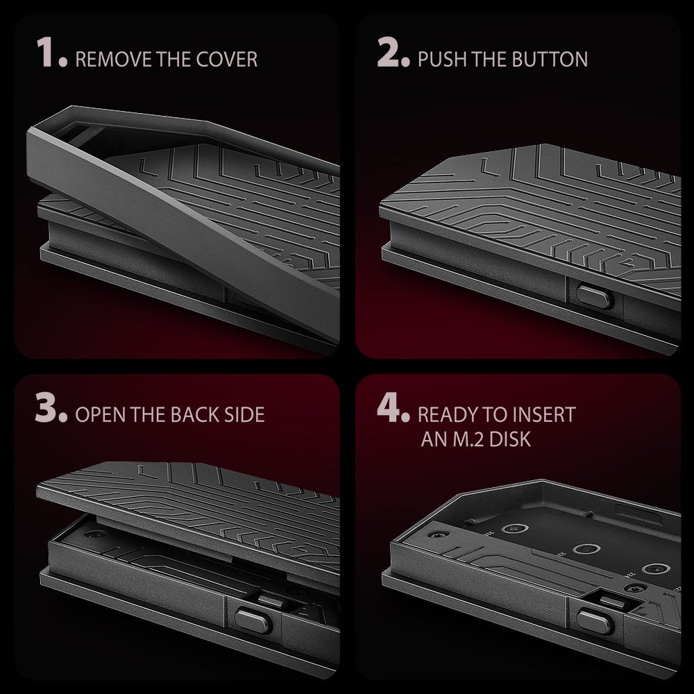 EAN 8595247908544 - Axagon EEM2-GAM, USB-C 10Gbps - NVMe & SATA SSD GAME M.2 box, bezšroubkový Caja externa para unidad de es imagen 18