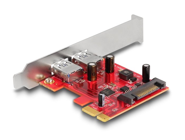 Delock 90155 Tarjetas Pci Express X1 A 2 X Externo Usb 5 Gbps Tipo-A Hembra - Factor De Forma De Perfil Bajo