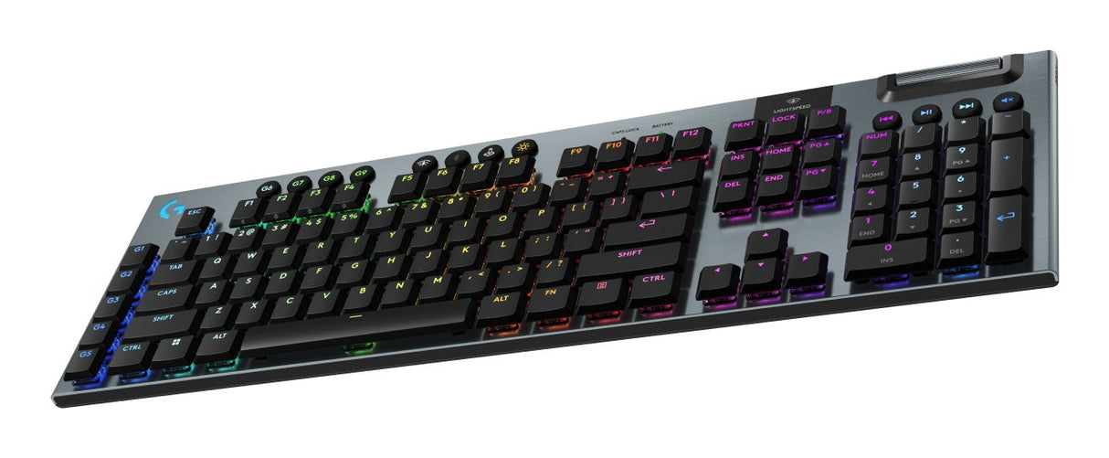 Logitech G915 X Lightspeed, Teclado Para Juegos Negro, Diseño De, Gl Táctil, Interruptores Lineales Gl 920-012697
