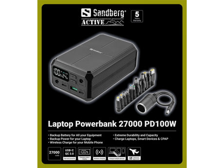EAN 5705730421136 - Sandberg Laptop Powerbank 27000 PD100W imagen 7