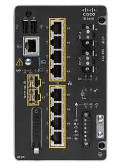 Cisco Catalyst Ie3400 Rugged Series Network Advantage Conmutador Gestionado 8 X 10/100/1000 + 2 X Gigabit Sfp Montaje En Riel Din Dc Power