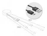 Delock Usb 2.0 Aufrollcable Typ-A Zu Lightning 8 Pin Weiss   Ros