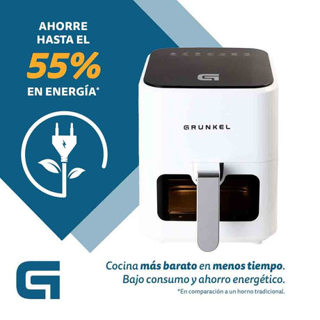 EAN 8426156017778 - Grunkel WHITEEASYFRYER freidora Sencillo 4 L Independiente 1200 W Freidora de aire caliente Blanco imagen 5