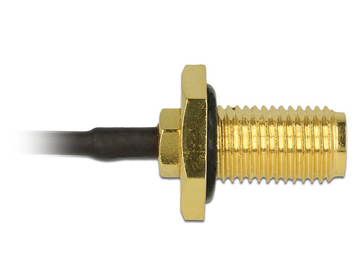 Delock 88965 Antena Cable Sma Mampara Hembra A I-Pex Inc., Mhf® I Macho 1.13 10 Cm Longitud De Hilo 10 Mm A Prueba De Salpicaduras