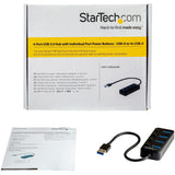 EAN 0065030874243 - StarTech.com HB30A4AIB hub de interfaz USB 3.2 Gen 1 (3.1 Gen 1) Type-A 5000 Mbit/s Negro imagen 4