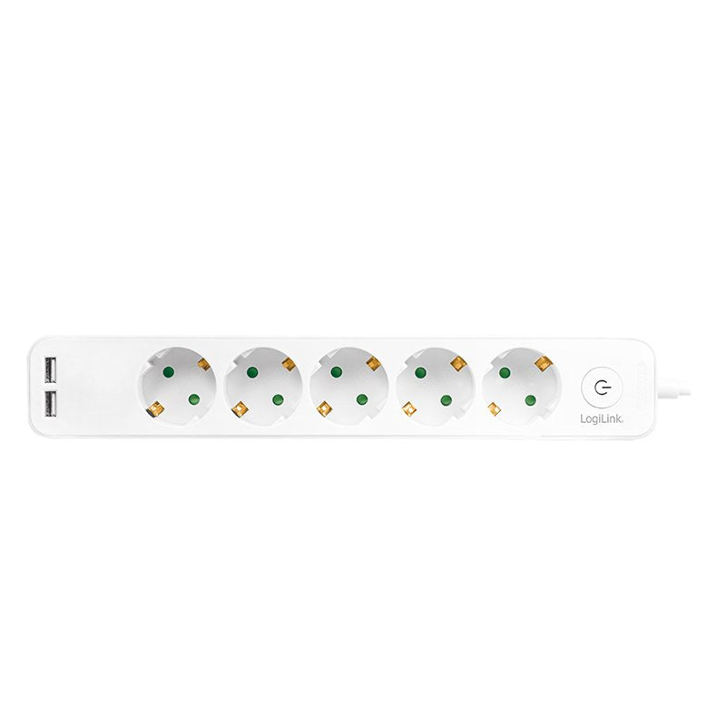 EAN 4052792057812 - LogiLink LPS249U base múltiple 1,5 m 5 salidas AC Interior Blanco imagen 2