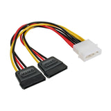 Cable En Y De Alimentación Interna Inline 1x 5.25" A 2x Alimentación Sata 0.2m
