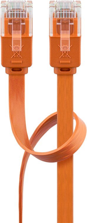 Latiguillo Cat 6, U-Utp,  1.50 M, Naranja, Plano Cu-Pvc