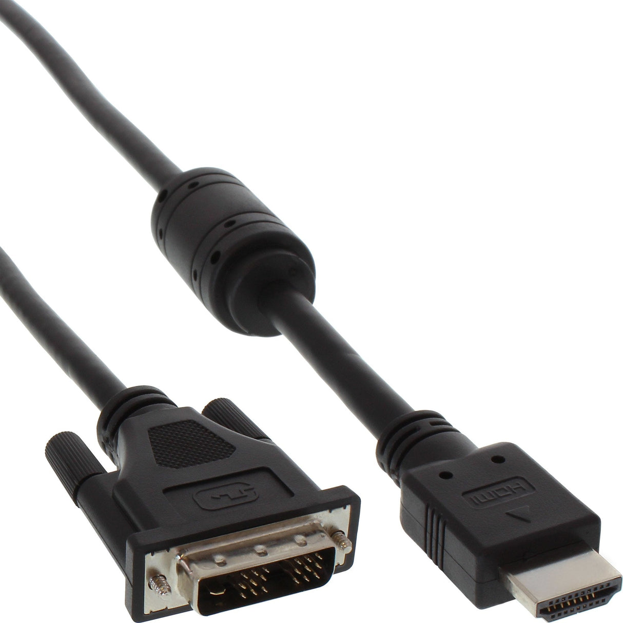 Cable Inline Hdmi-Dvi 19 Pines Macho A 18+1 Macho + Inductancia De Ferrita Negro 3m