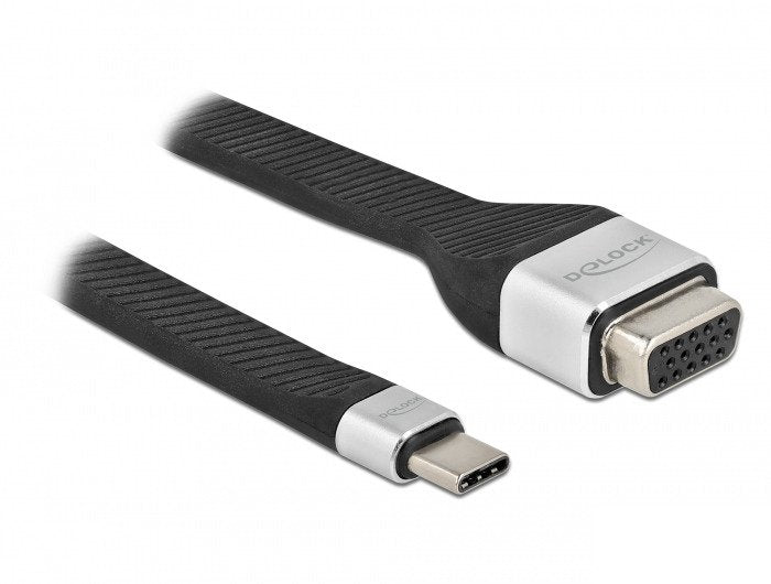 Delock Fpc Flachbandcable Usb Tipo-C A Vga (Dp Alt Mode) 13 Cm