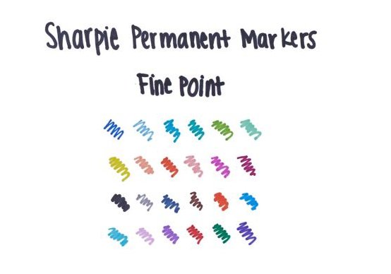 Sharpie Fine Marcador 24 Pieza(S) Negro Punta Fina