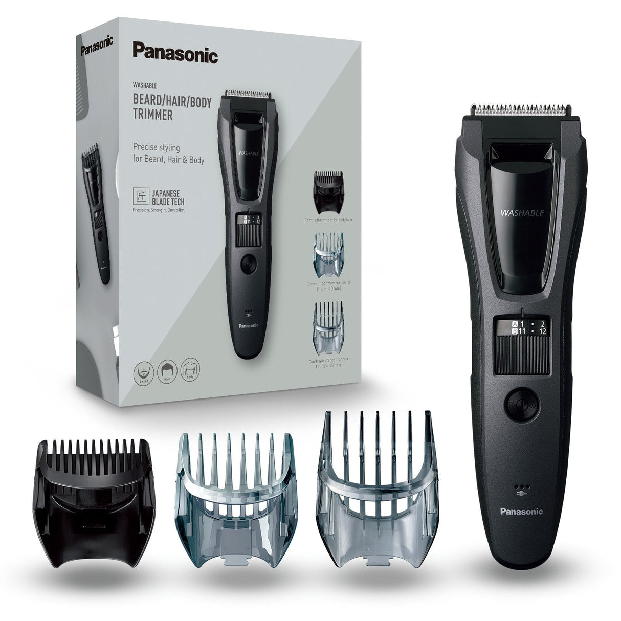 Cortapelo  Panasonic Er-Gb62-H503, Inalámbrica, Autonomía De Funcionamiento 50 Min, Húmeda Y Seco, Nimh, Negra