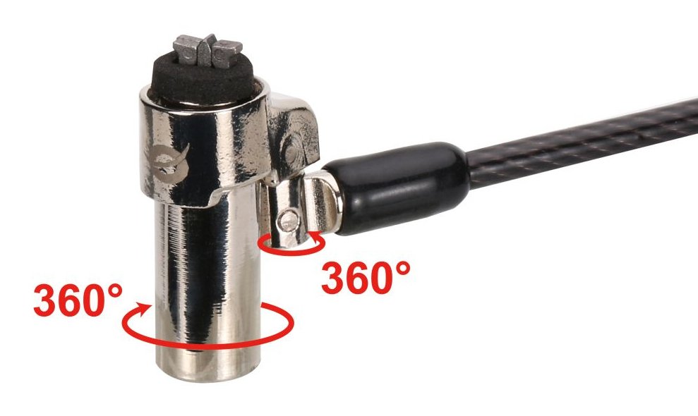 Cable De Seguridad Conceptronic Nano Custodio02bnm Con Llave Compatible Con Llave Maestra