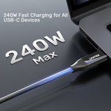 EAN 4894160057976 - UNITEK USB4 cable USB USB4 Gen 2x2 USB C 40 Gbit/s 240 W Negro imagen 6