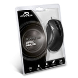 Ratón Con Cable Advance Shape 3d (Negro)
