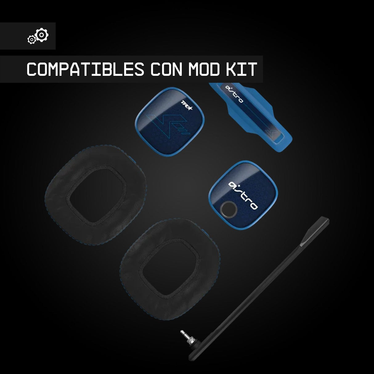 Auriculares  Astro Gaming A40 Tr Juego Negro, Azul, Plata